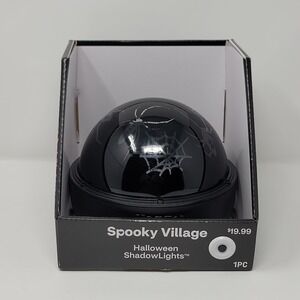 Spooky Village Halloween Shadow Lights Projector Black Spider Webs LED Light